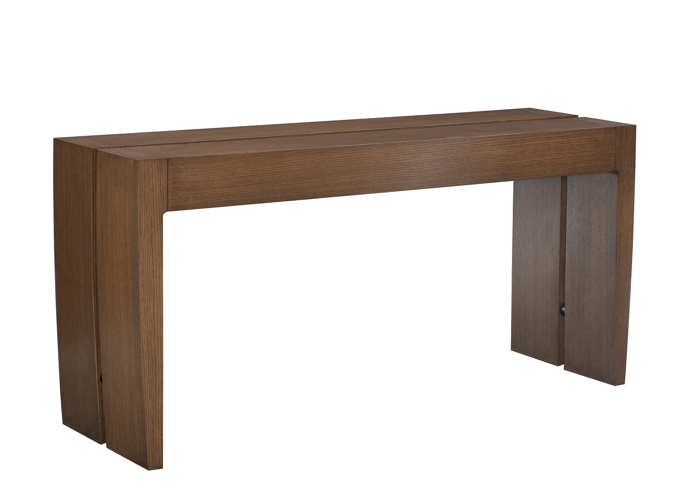 Waylon Console in Oak Veneers, Oak Solids, Metal - Hickory Chair