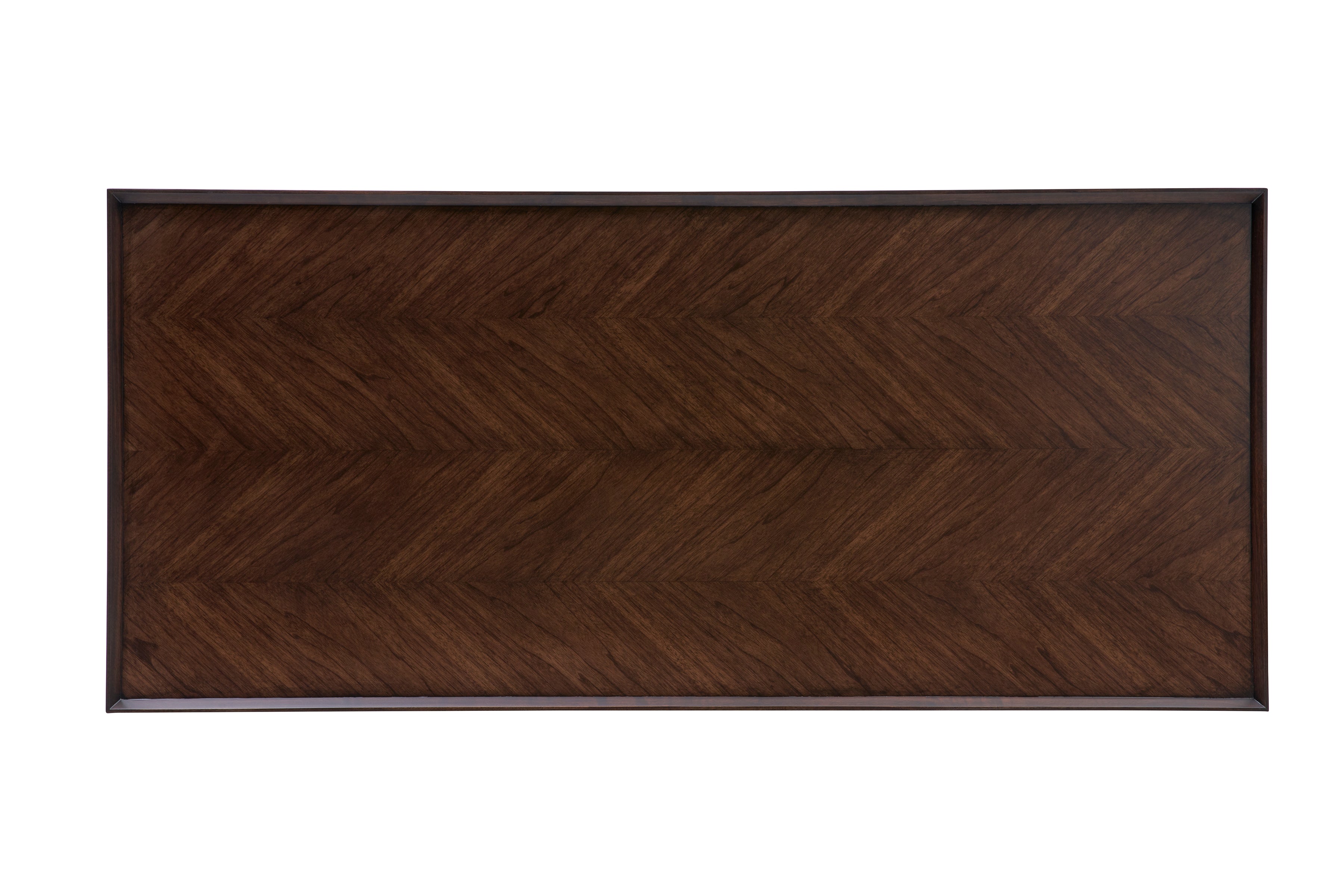 Tee Cocktail Table in Steel, American Walnut Veneers, American Walnut - Hickory Chair