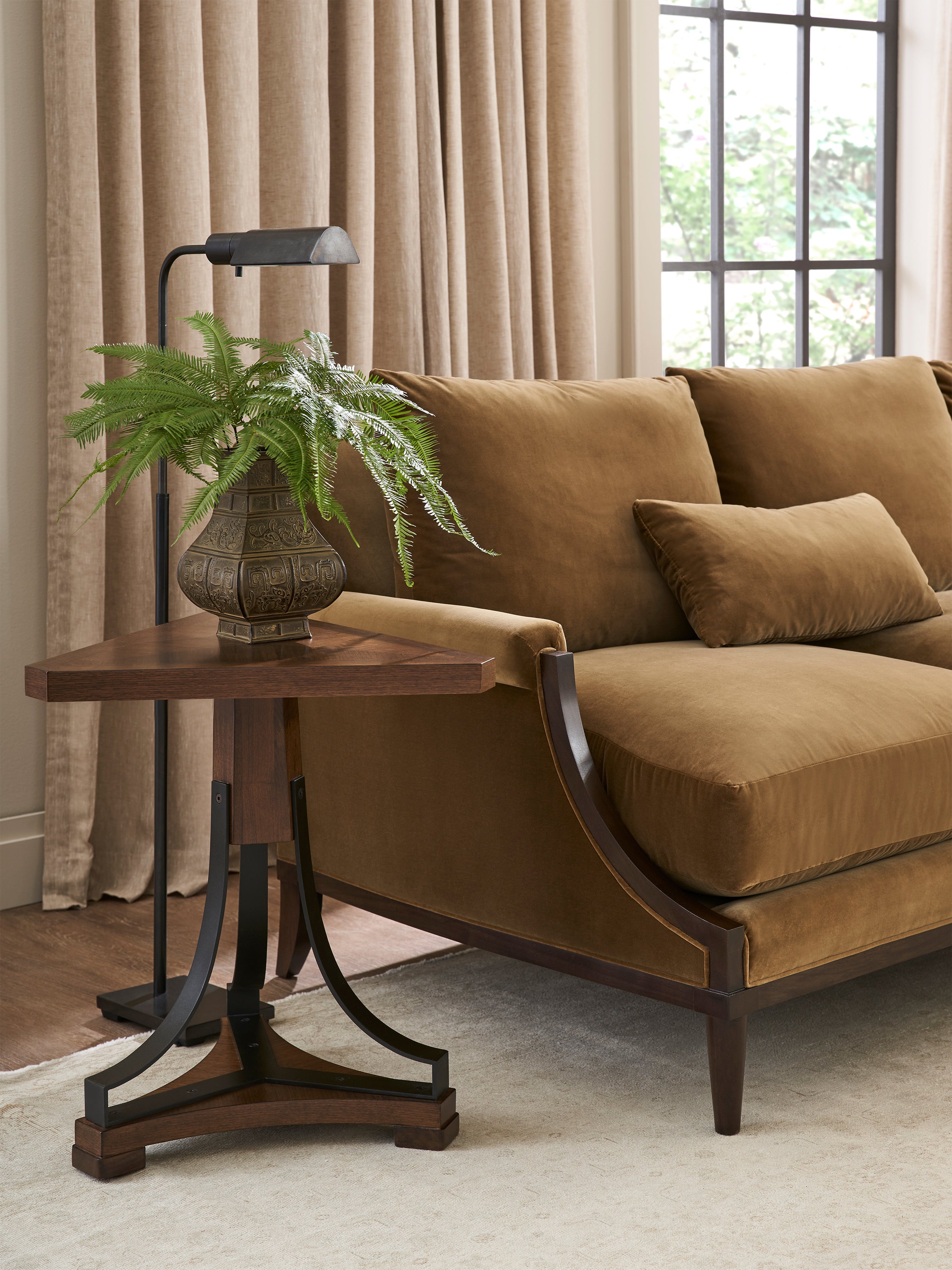 Denis Sofa in Walnut Solids - Hickory Chair