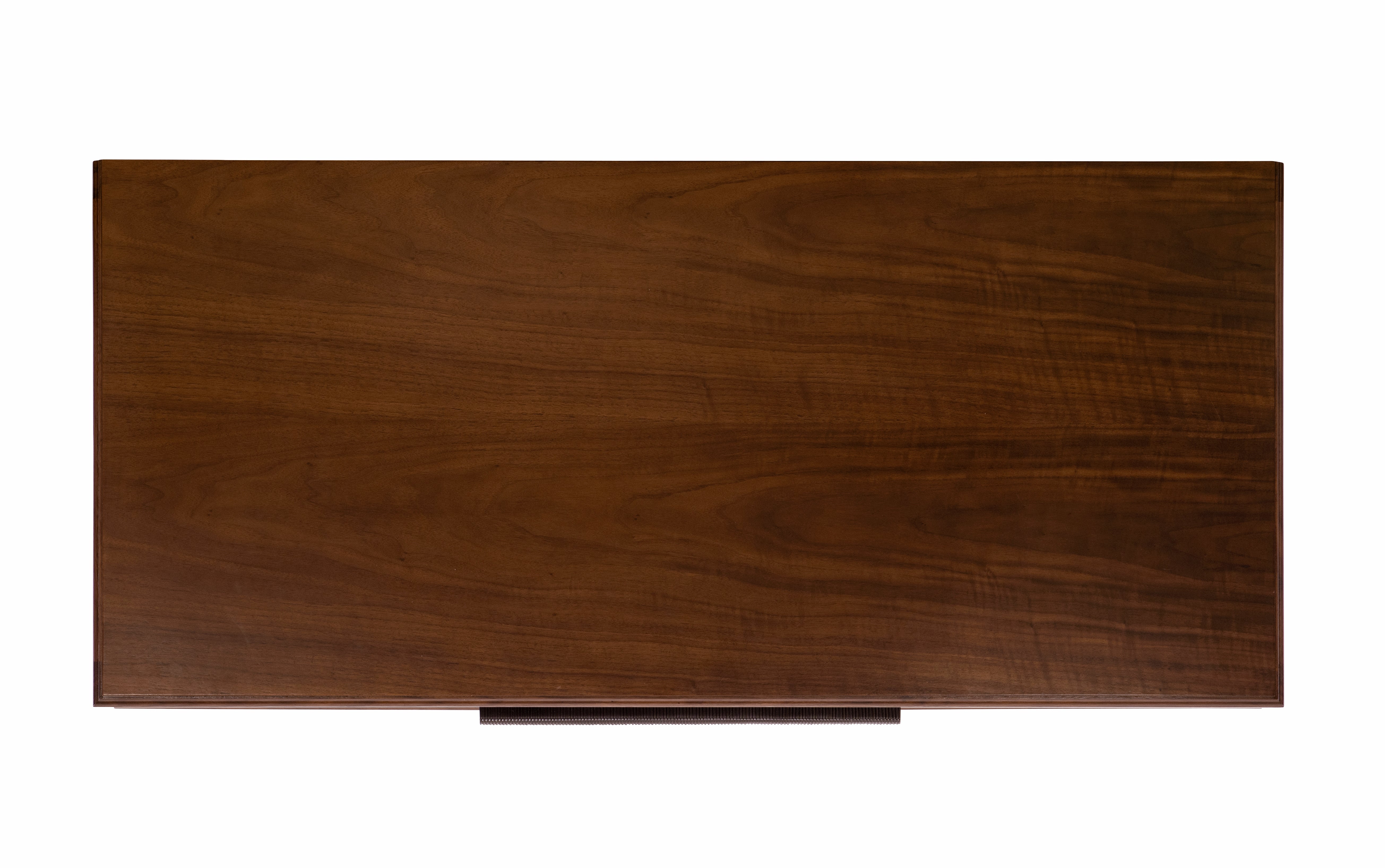 Hamlin Bachelor Chest in Metal, American Walnut Veneers, American Walnut - Hickory Chair