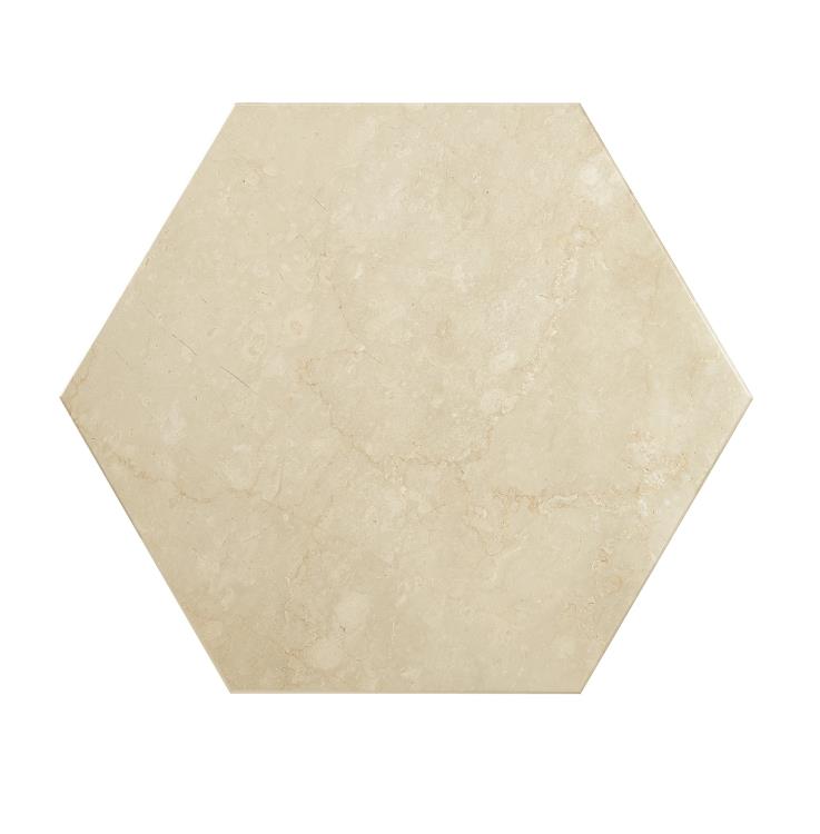 Sienna Side Table w/Stone Top in Metal, Marble - Hickory Chair