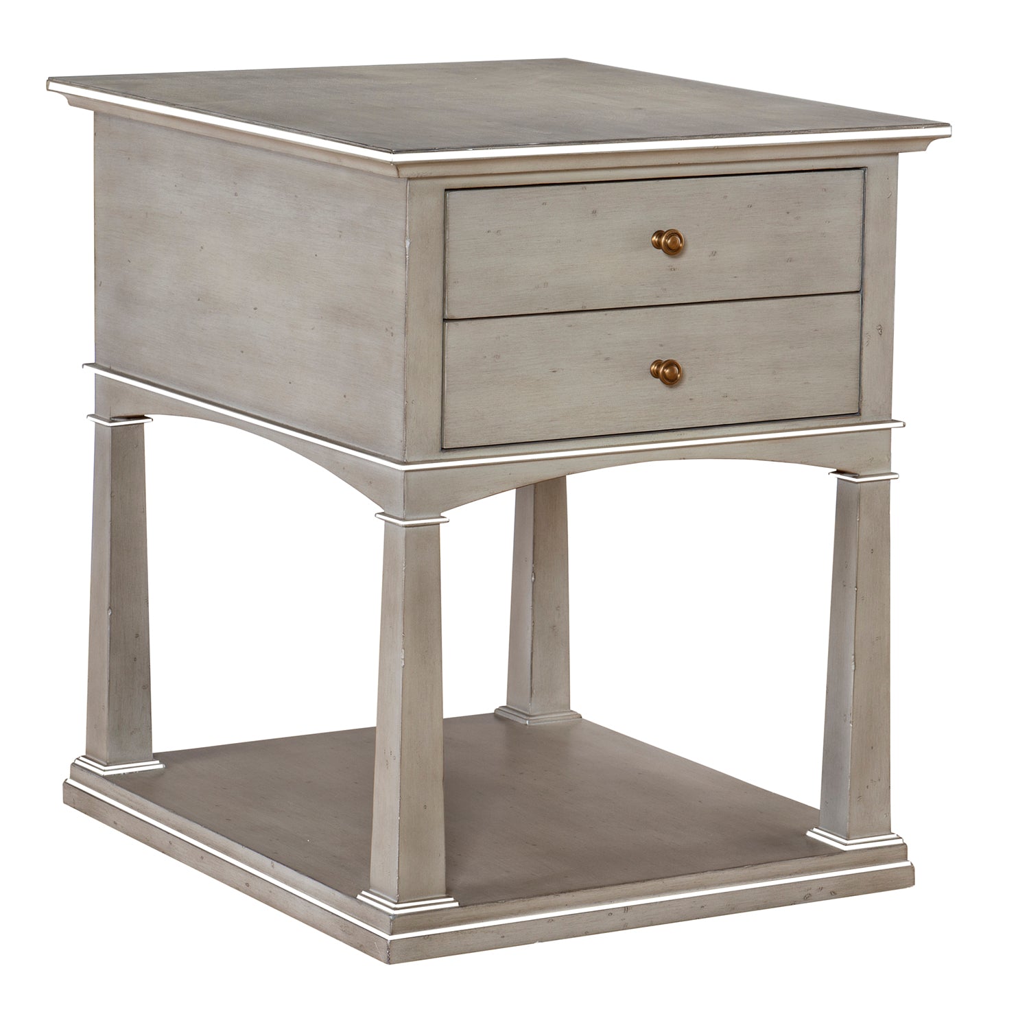 SAUTER SIDE TABLE STOCKED IN WEATHERED MINERAL in Cherry Veneers, Cherry Solids - Hickory Chair