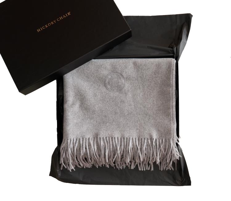 Grey Cashmere Throw