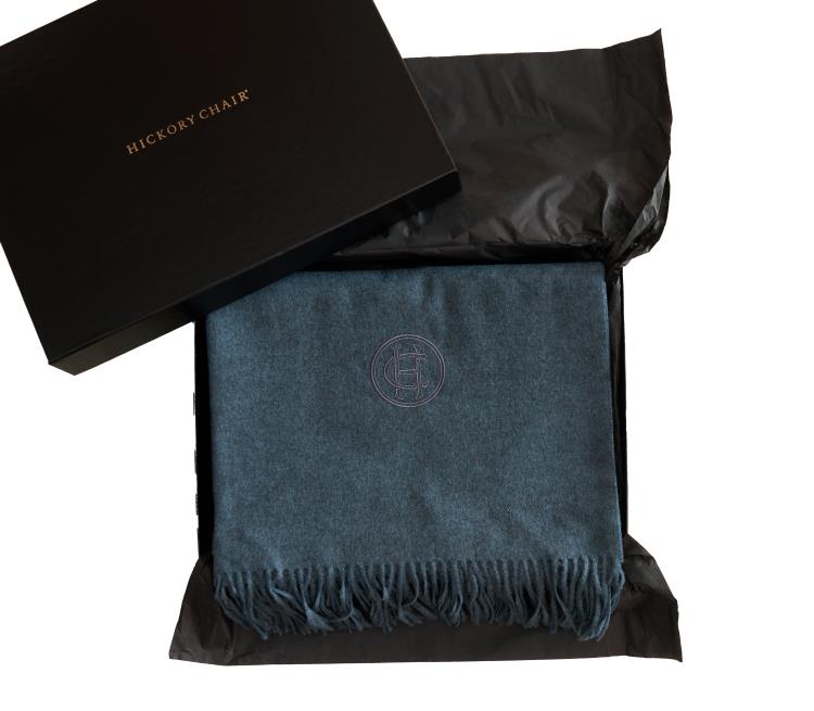 Navy Cashmere Throw