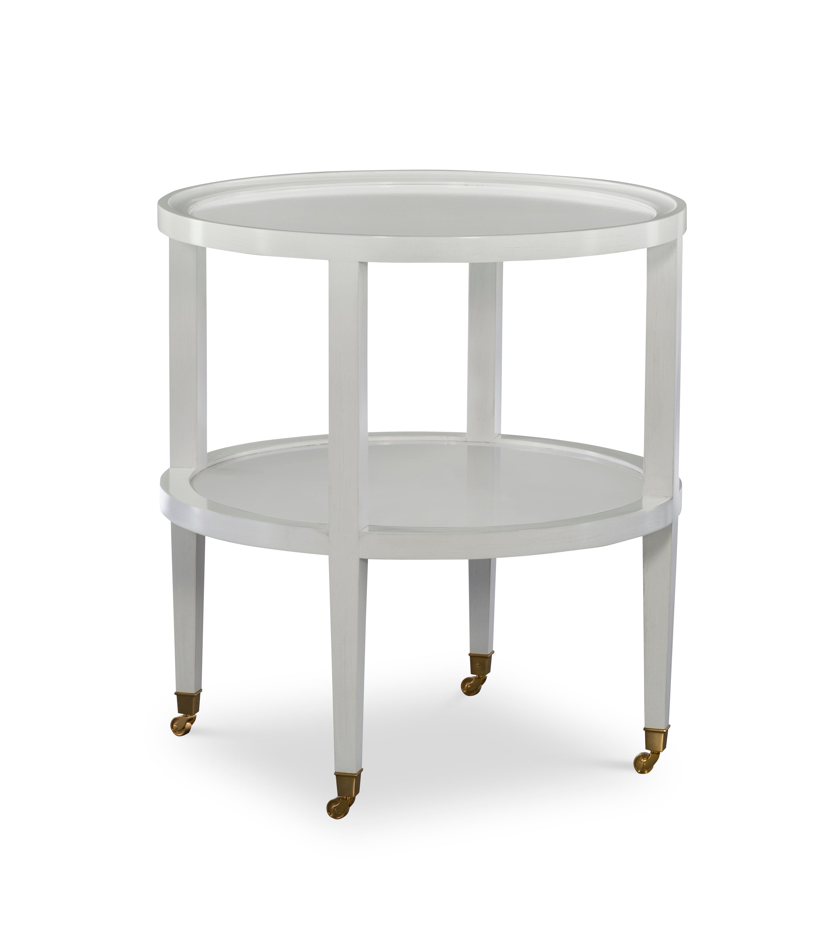 Curren Round Side Table - Casters