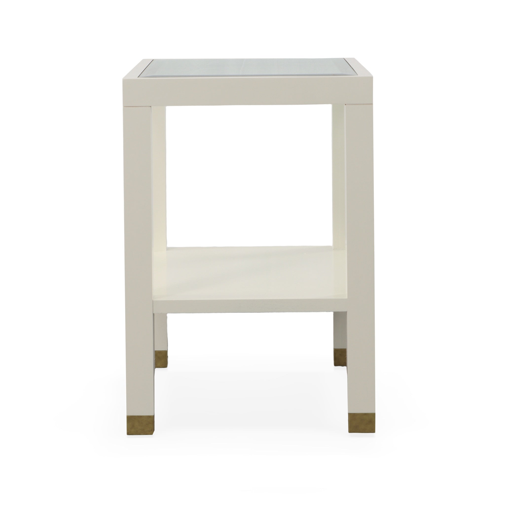W/ Trevor Side Table W/ Glass Top