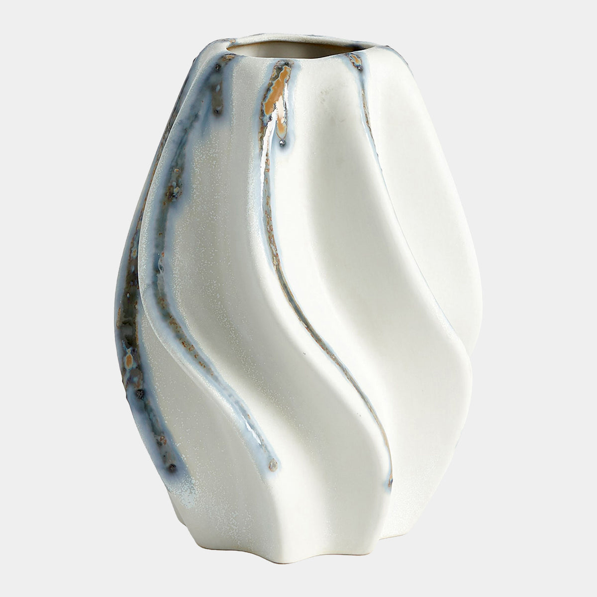 Twist Vase-Indigo Drip