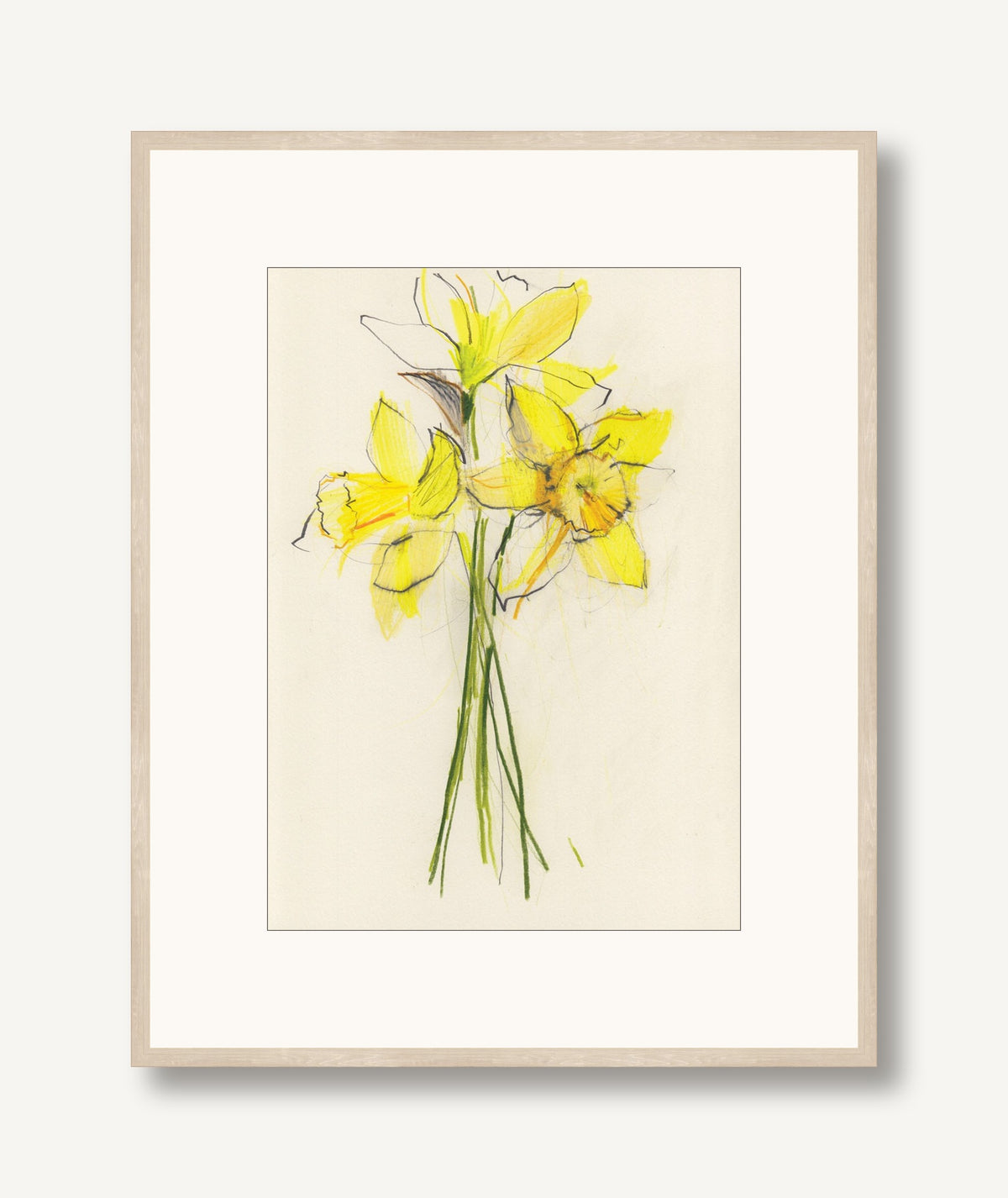 Daffodils 2 framed