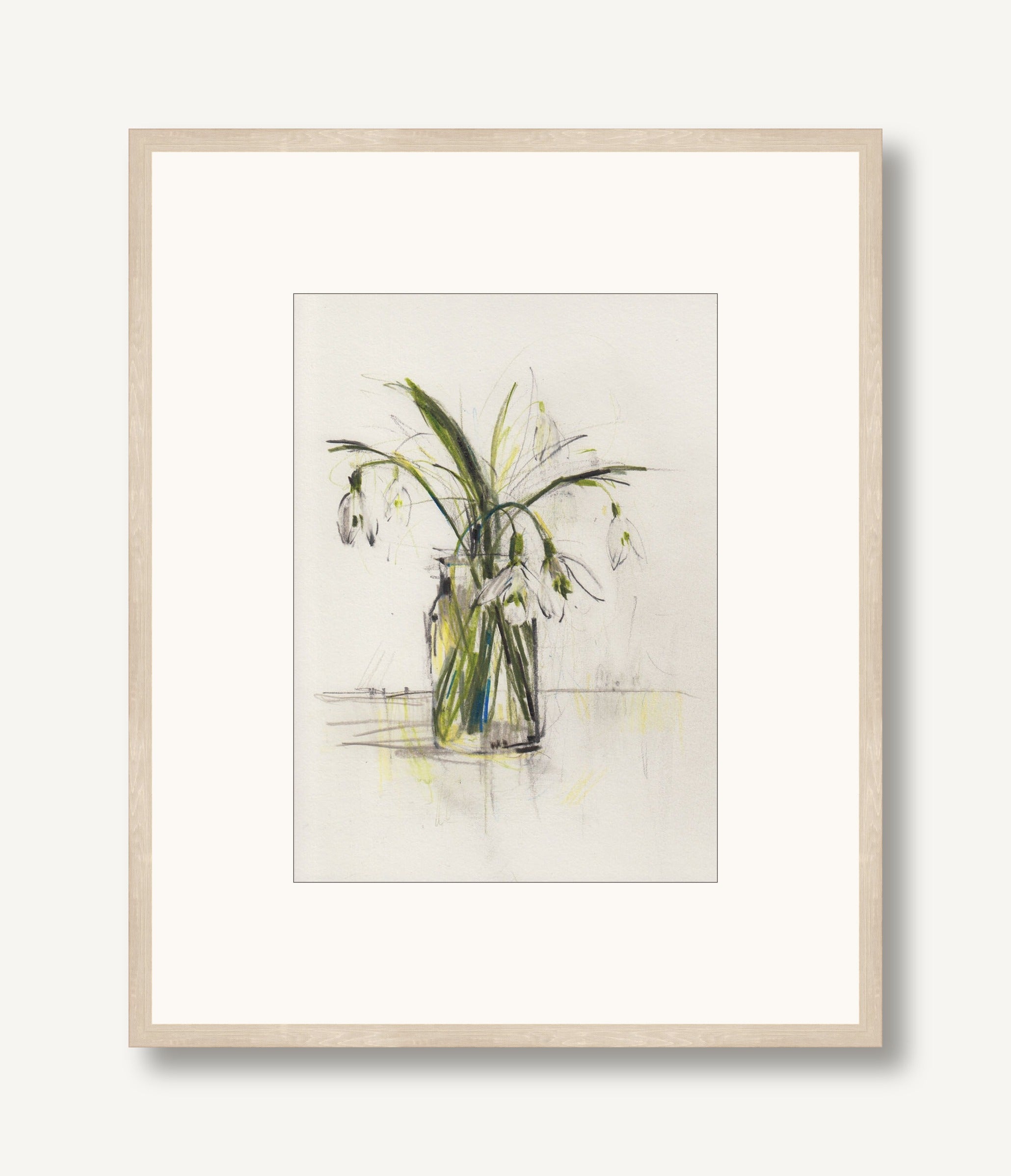 Vase of Snowdrops 1 framed