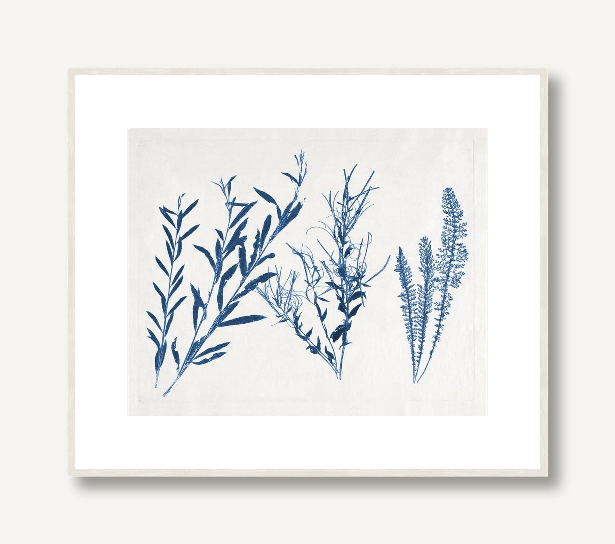 Blue and White Botanicals 1 framed