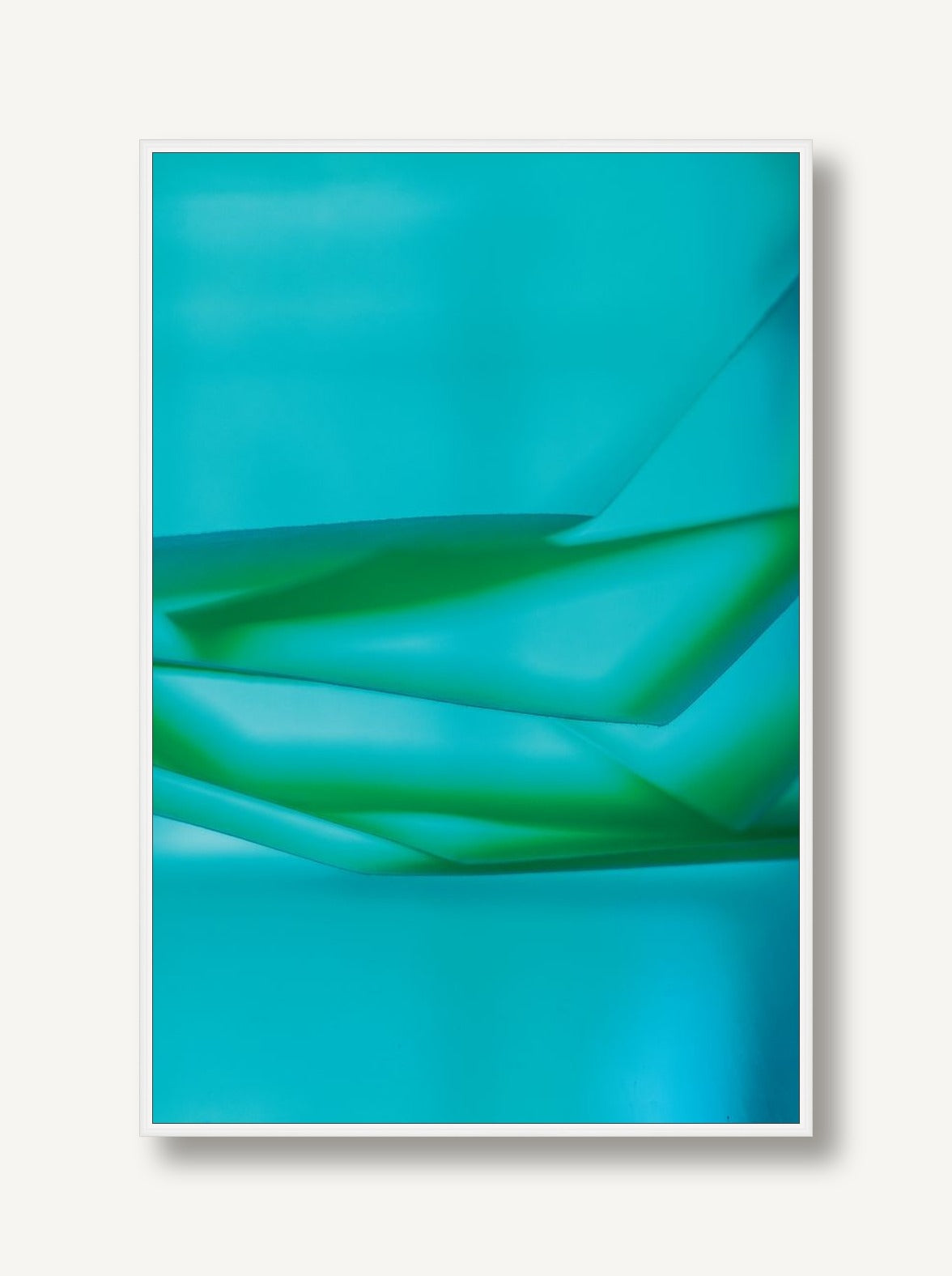 Turquoise Glass 1 framed