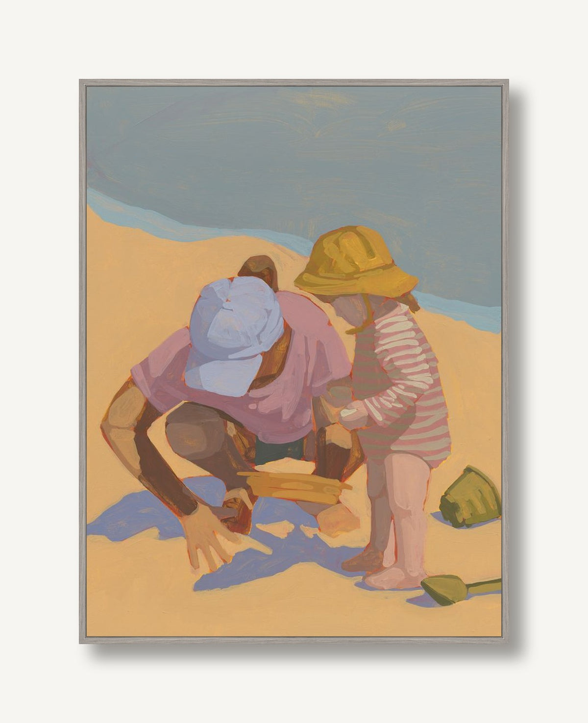 Beach Lessons 1 framed