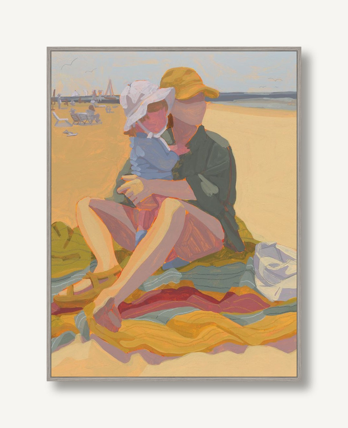 Beach Lessons 2 framed