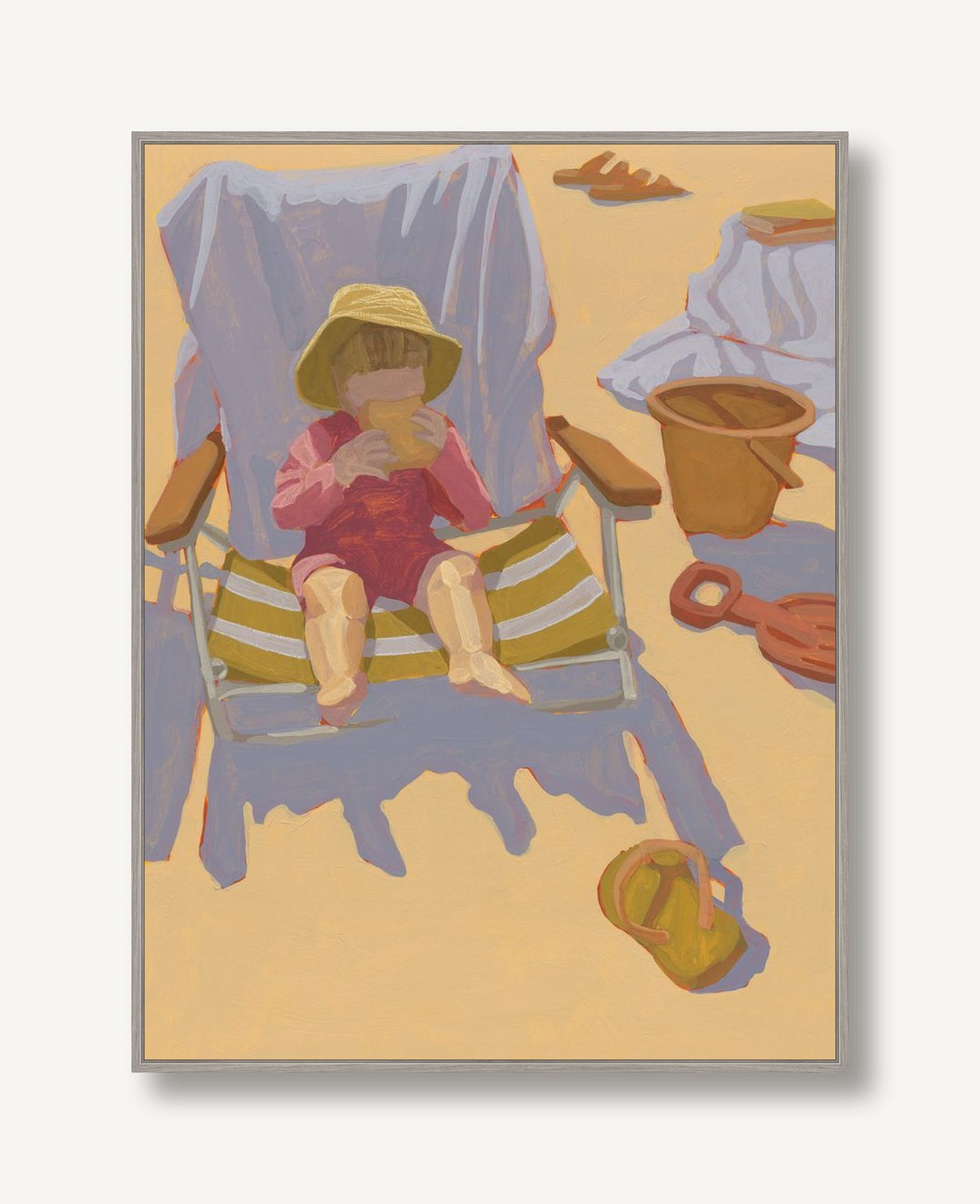 Beach Lessons 3 framed