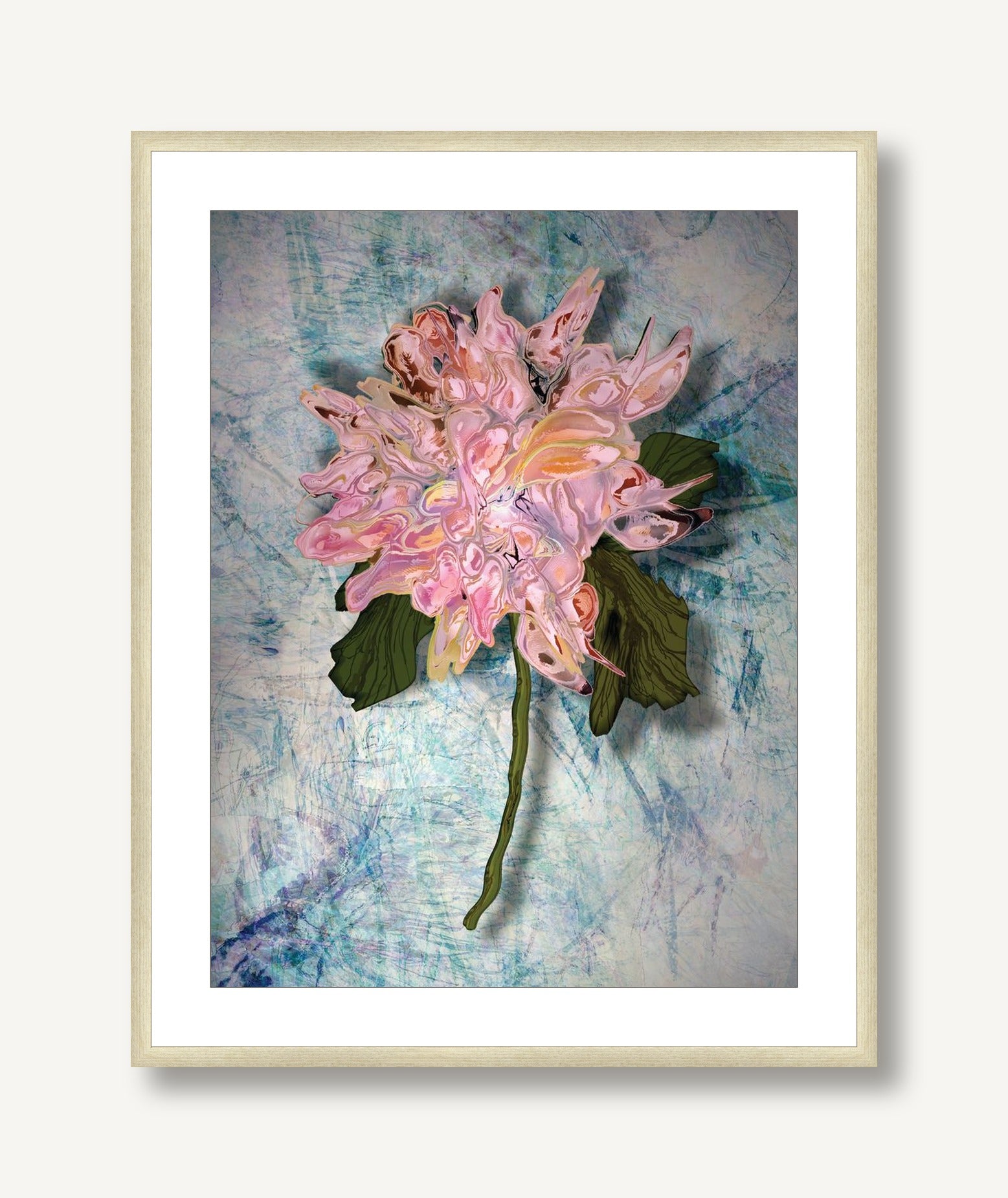 Analogous Dahlias 7 framed
