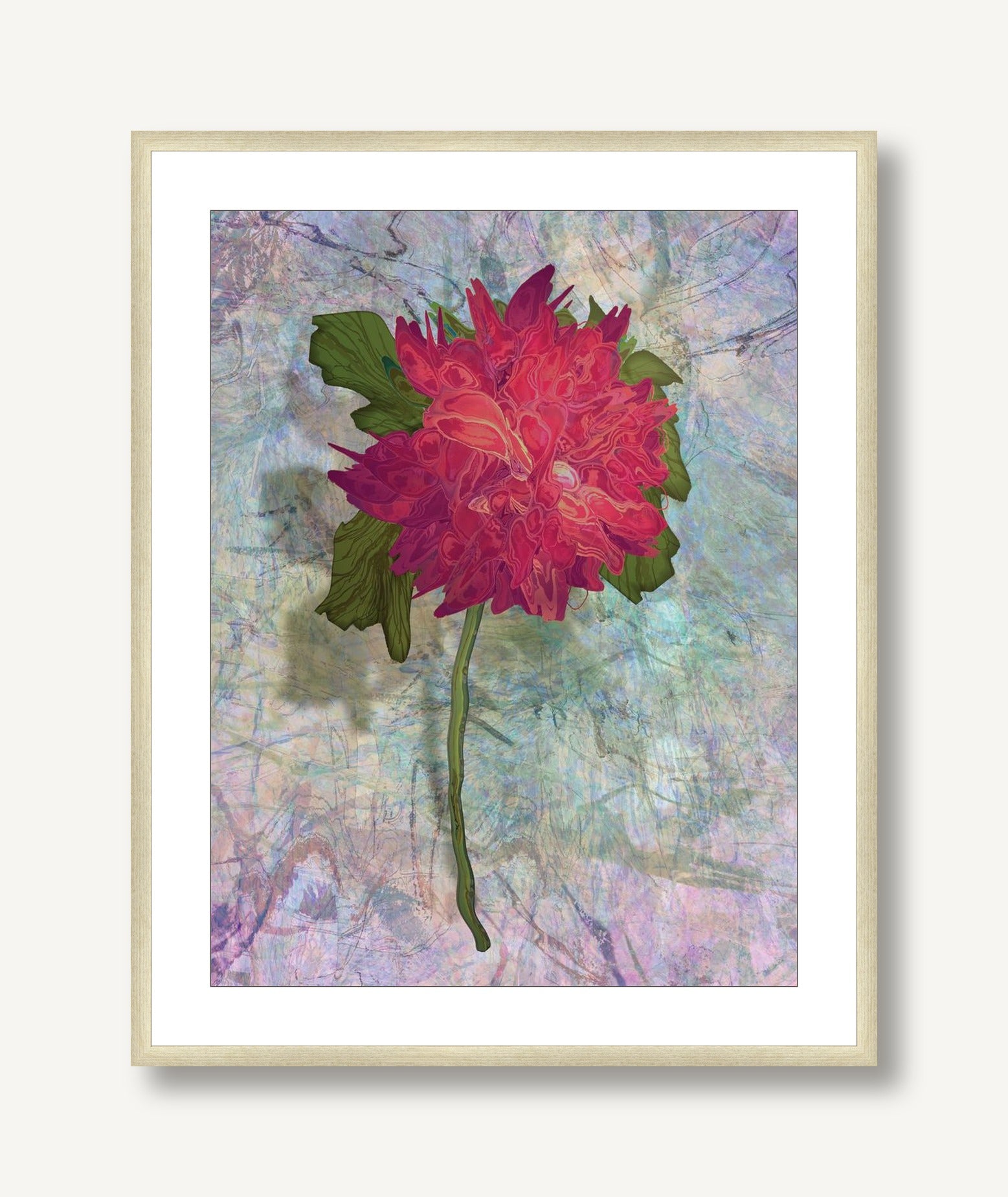 Analogous Dahlias 10 framed