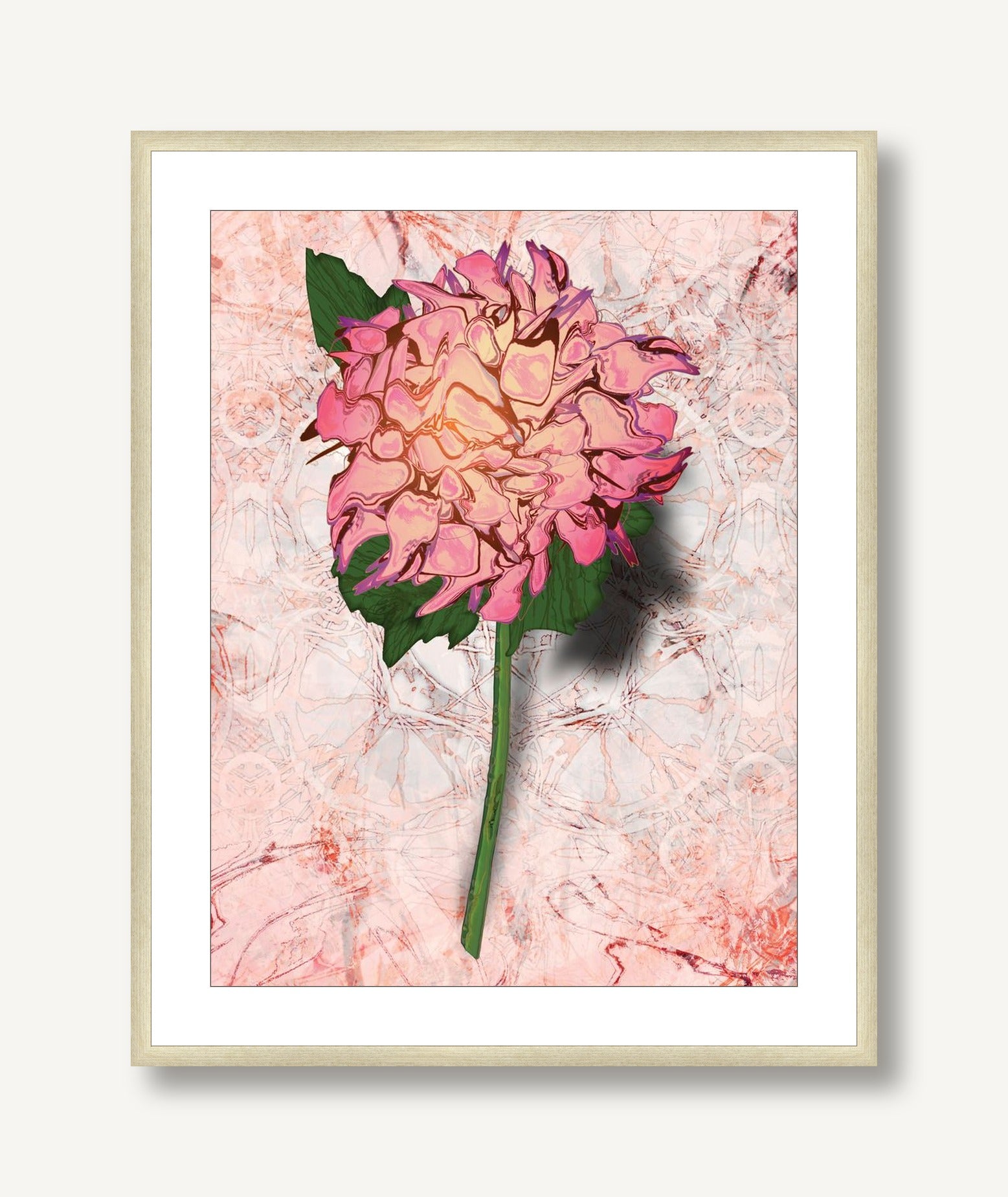 Analogous Dahlias 12 framed