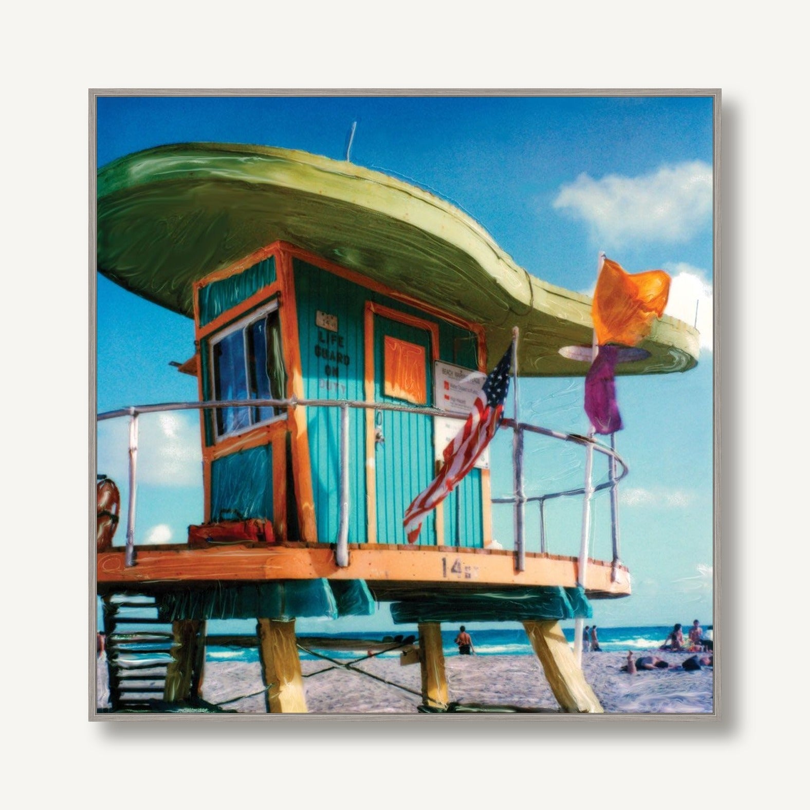 Star Lifeguard Station 2 framed
