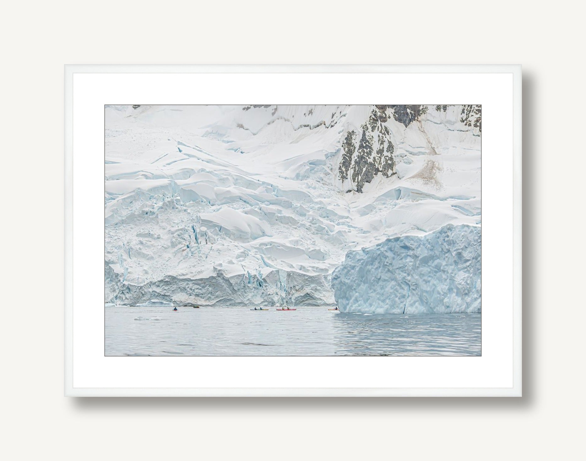 Antarctica Kayakers 1 framed