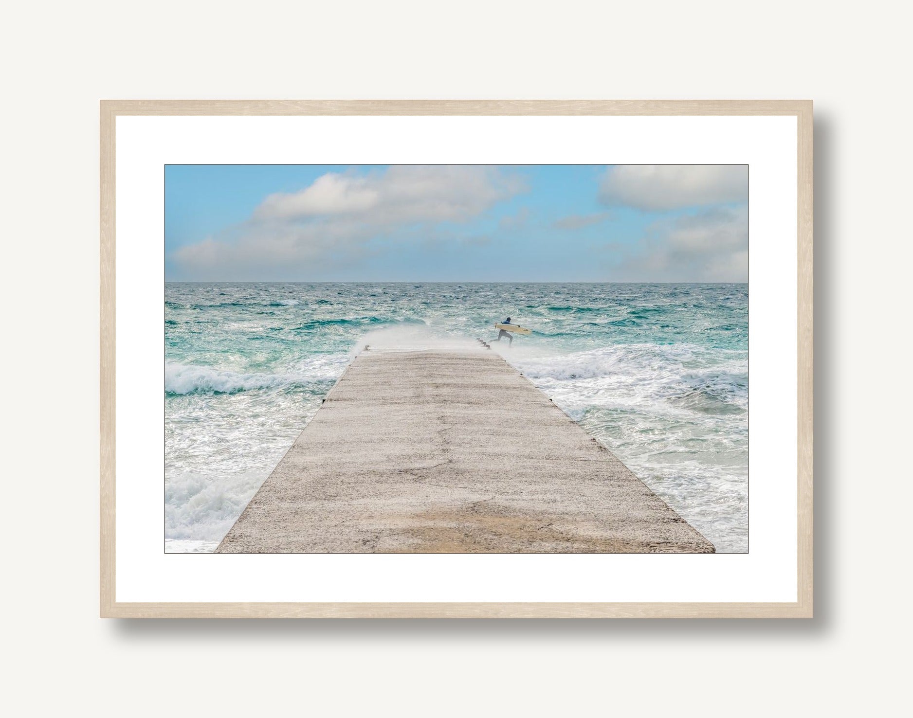 Cannes France Running Surfer 1 framed