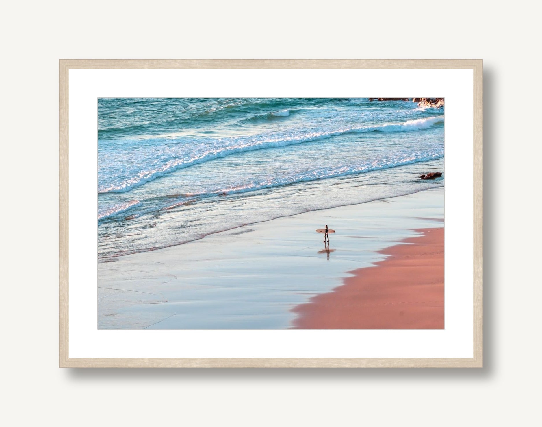 Surfer Looking into the Ocean 1 framed