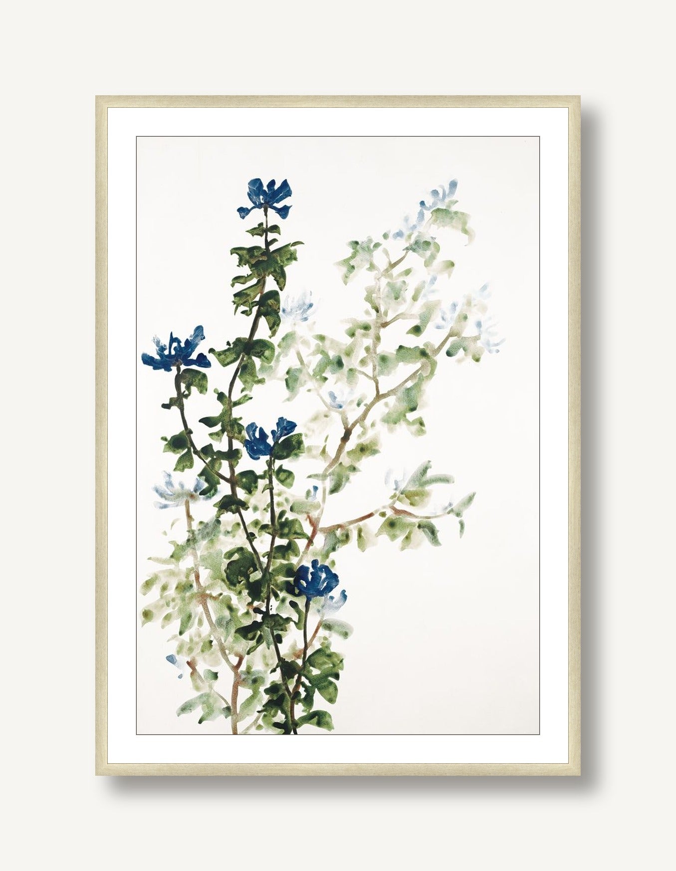 Blue Branch Blooms 2 framed