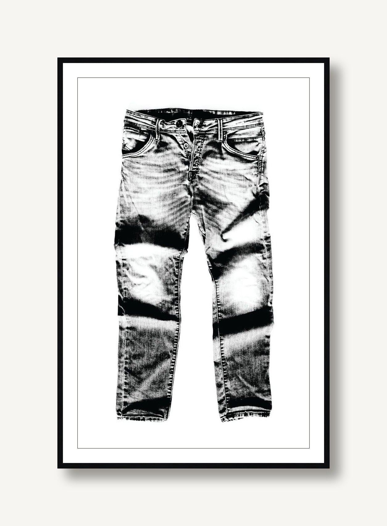 Live in Jeans 1 framed