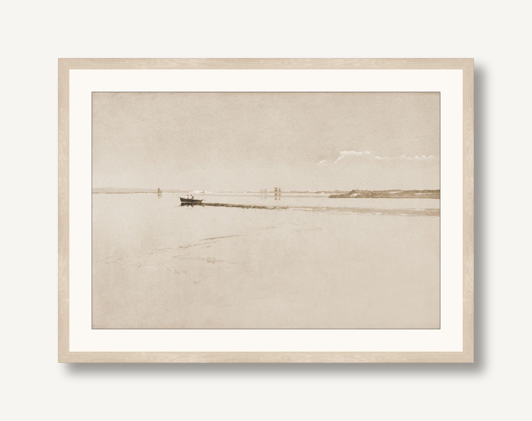 Sepia Seaside 1 framed