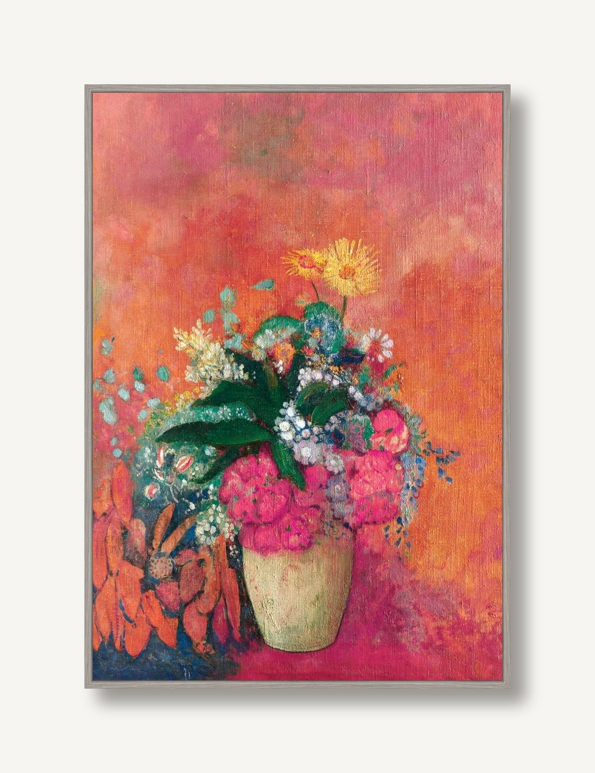 Textured Bouquet 1 framed