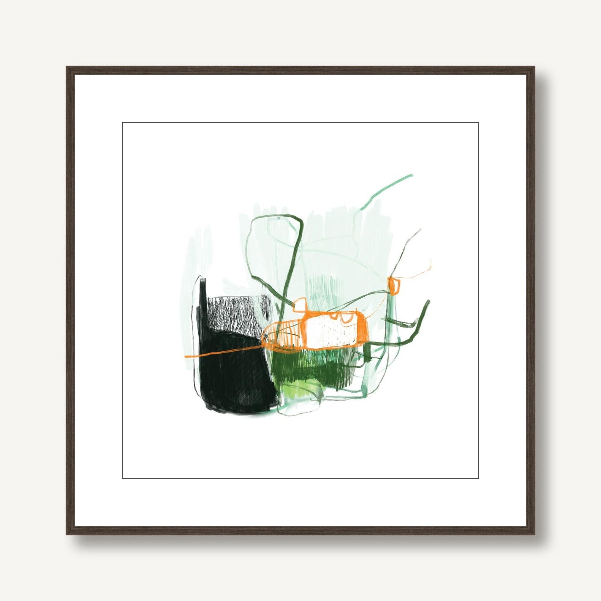 Squid Ink Orange Zest 1 framed