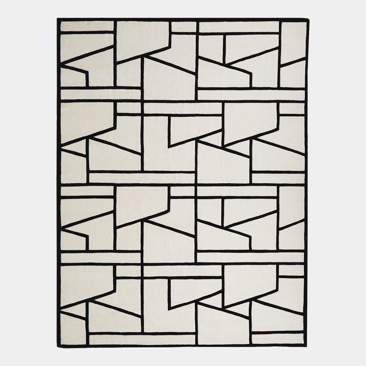 Zig Zag Rug-Ivory/Black