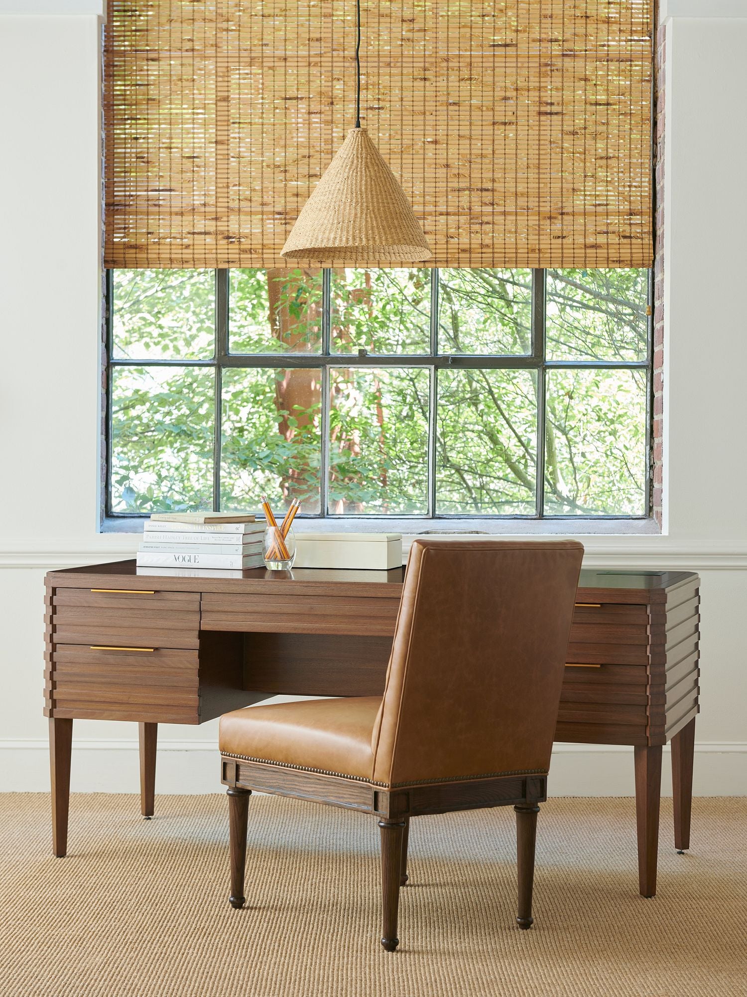 HONNOLD DESK - STOCKED FINISH in Walnut - Hickory Chair