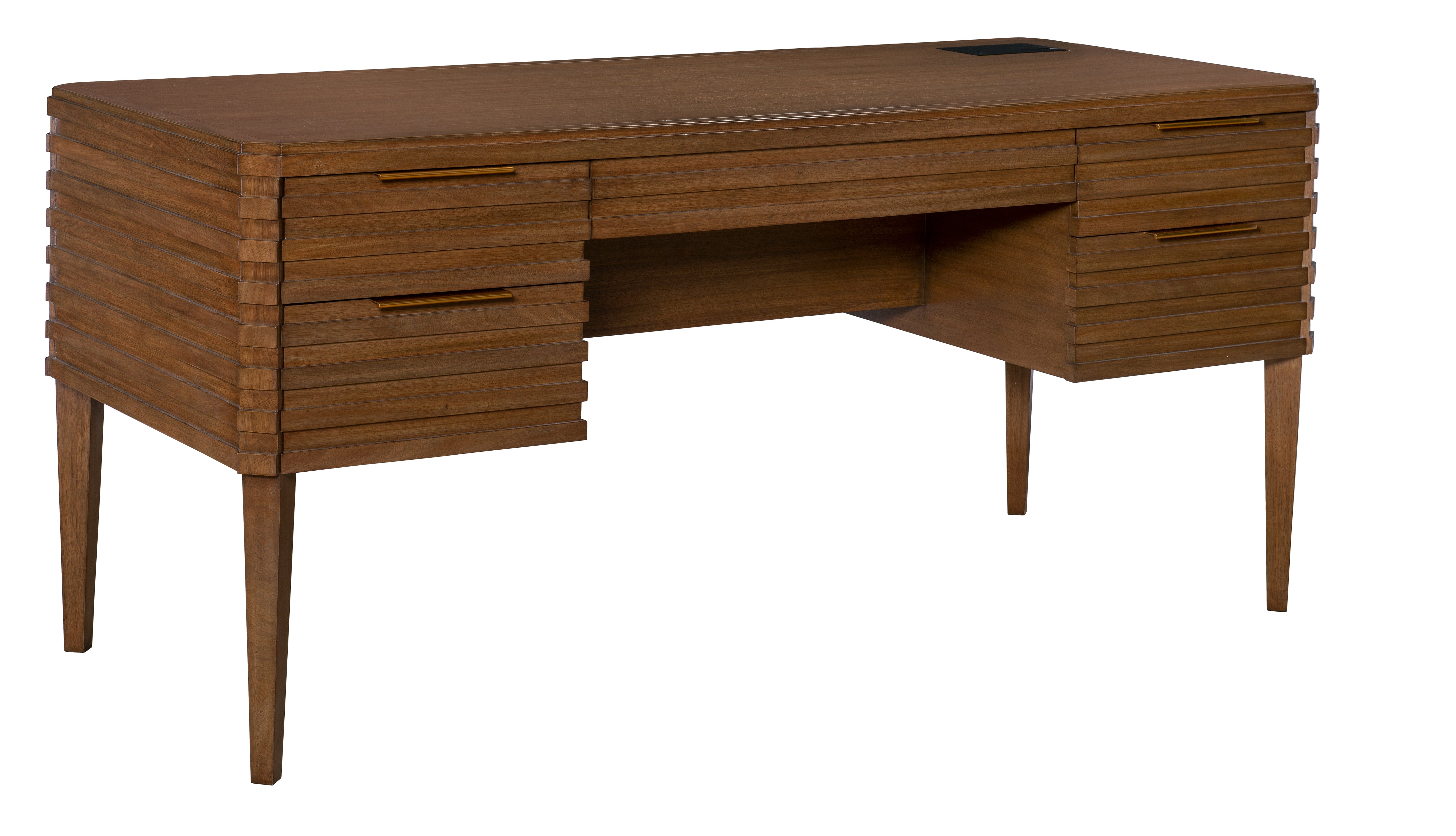 HONNOLD DESK in Walnut Veneers, Walnut Solids - Hickory Chair