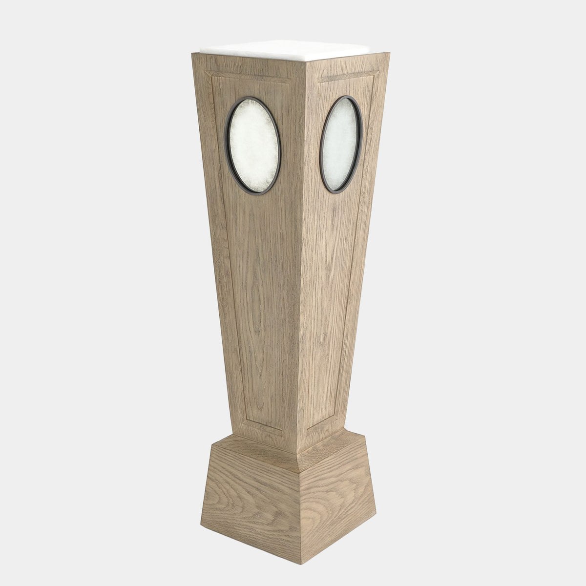 Proust Pedestal-Gray Sandblasted Oak