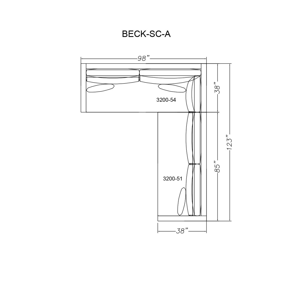 Beckett Sectional Configuration (BECK-SC-A) - Fairfield Chair
