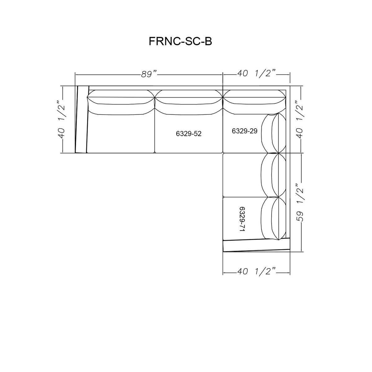 Francis Sectional Configuration (FRNC-SC-B) - Fairfield Chair
