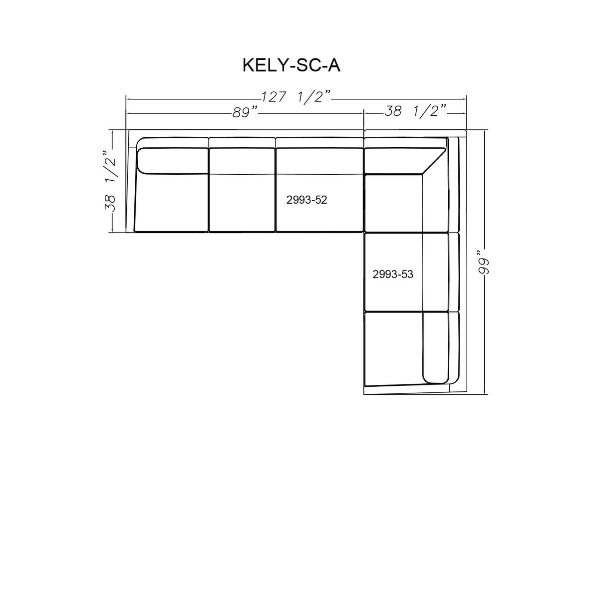 Kelly Sectional Configuration (KELY-SC-A) - Fairfield Chair