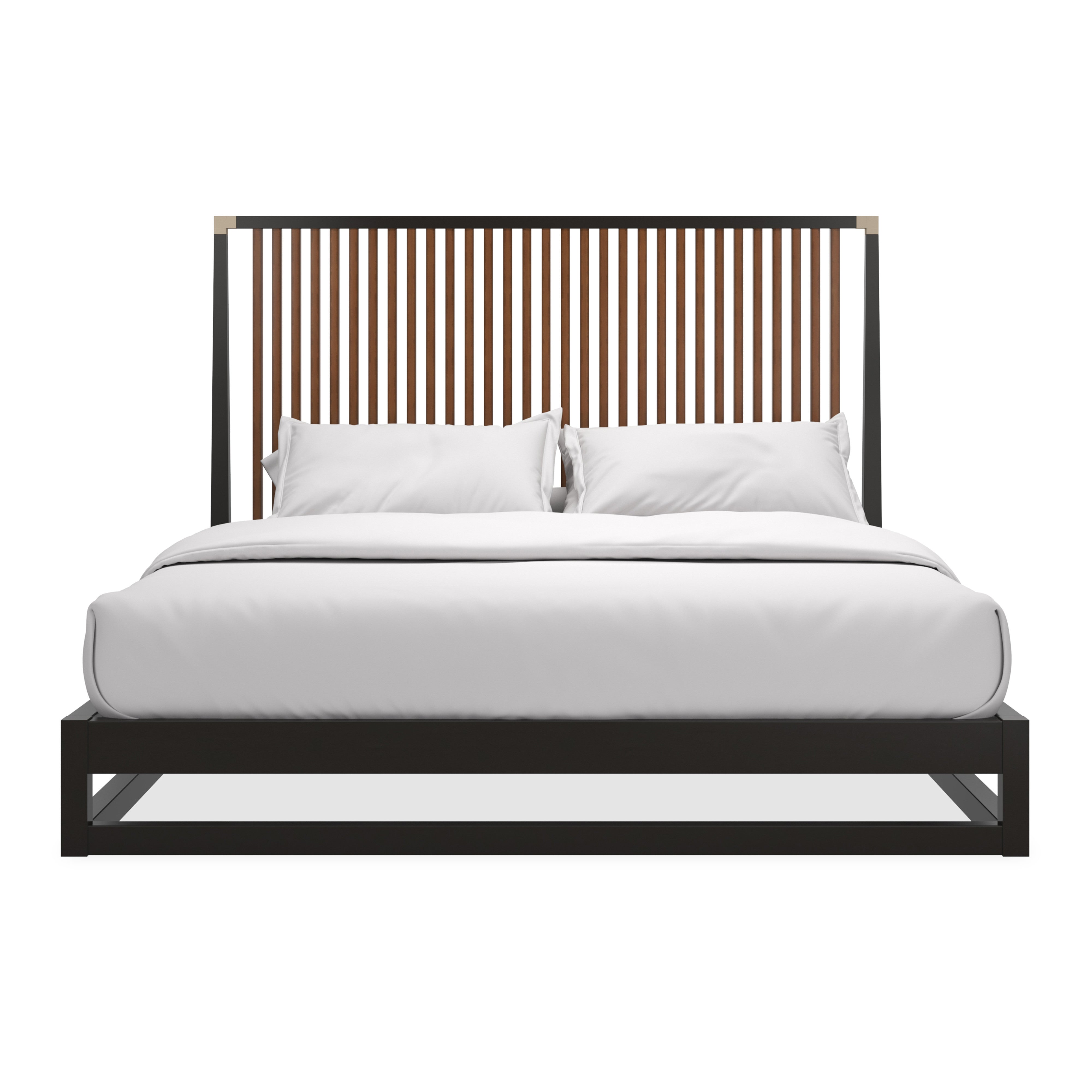 Pinstripe Slatted Bed Dark - Kg – Beds by Caracole | Sutter & Vale
