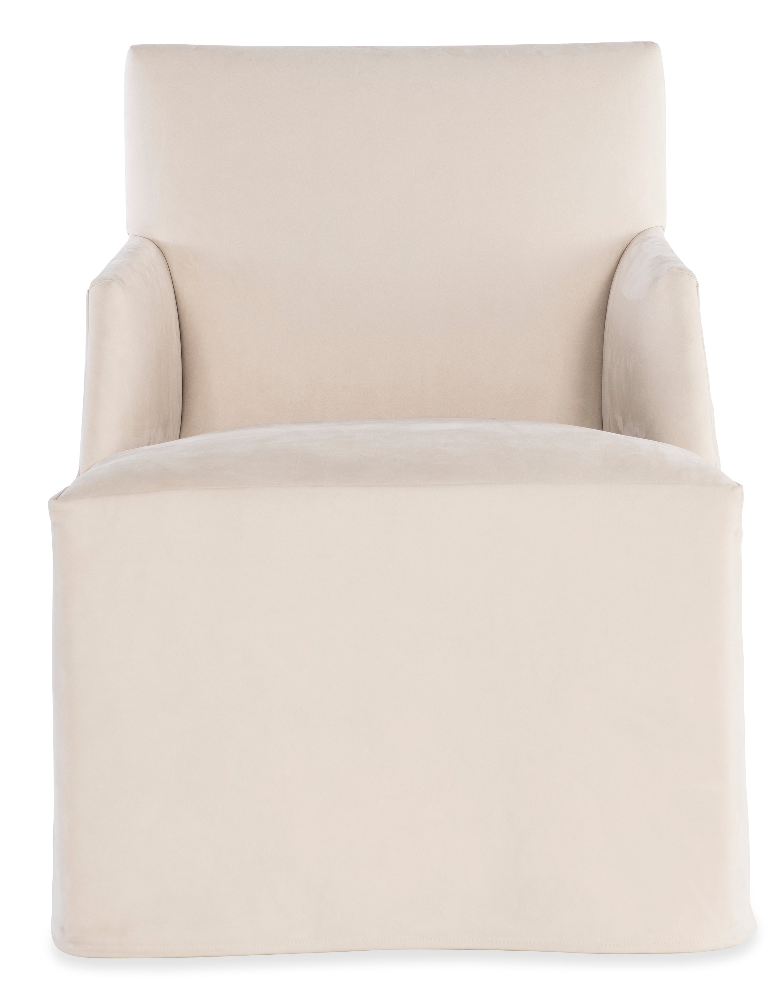 Stefano Skirted Chair - Taupe Suede