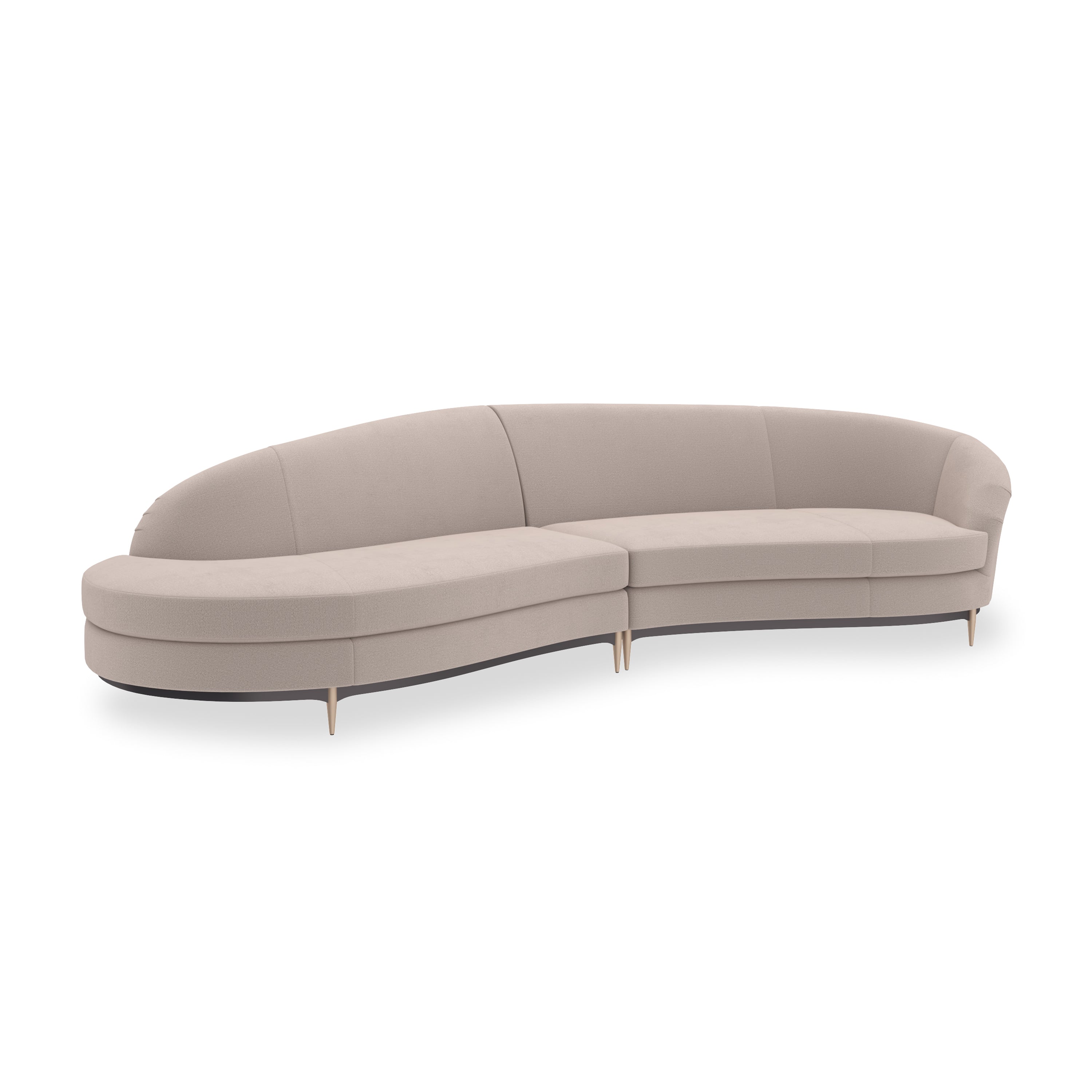 *Three'S Company Lf Chaise 2Pc Sec - Ecr