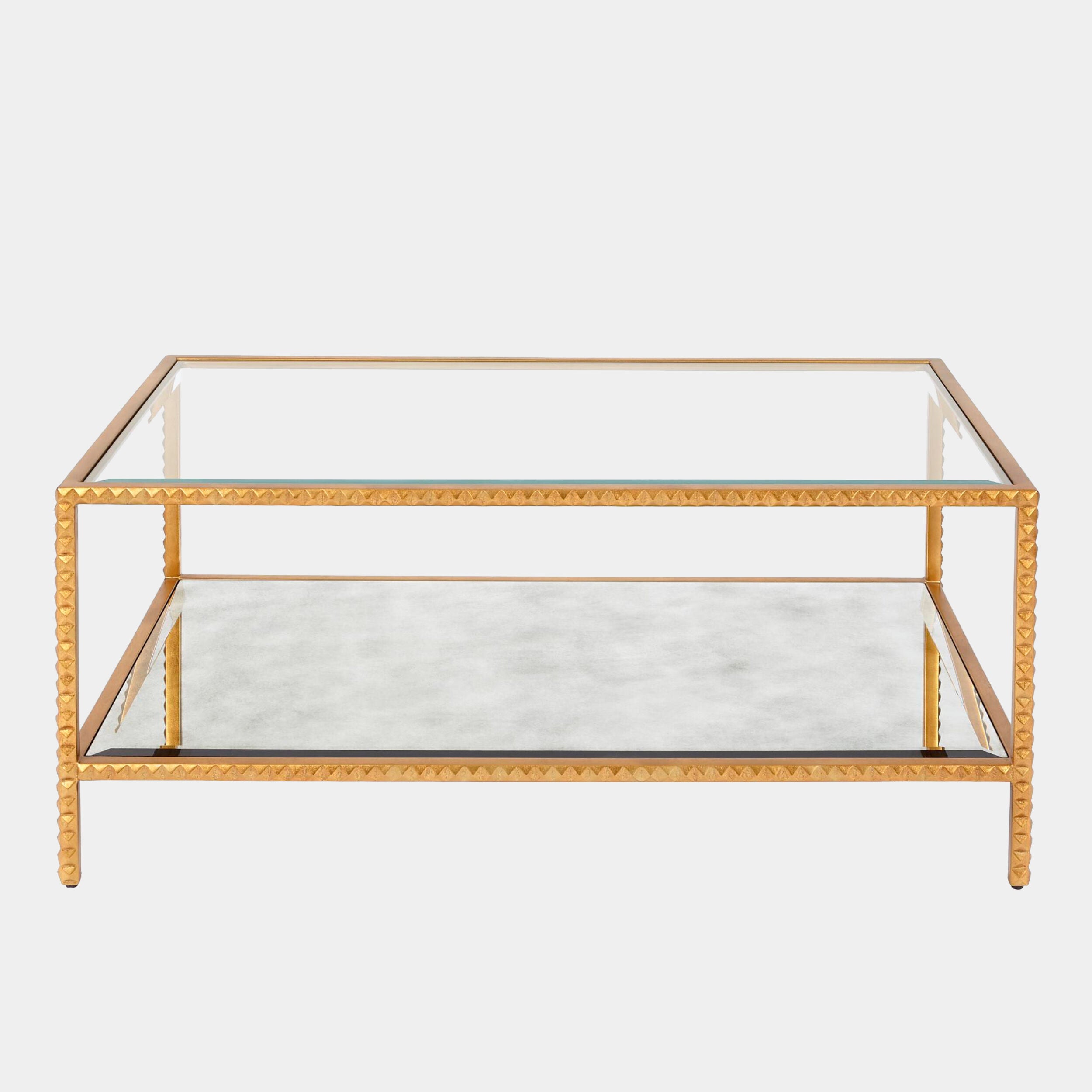 Stud Coffee Table-Gold Leaf