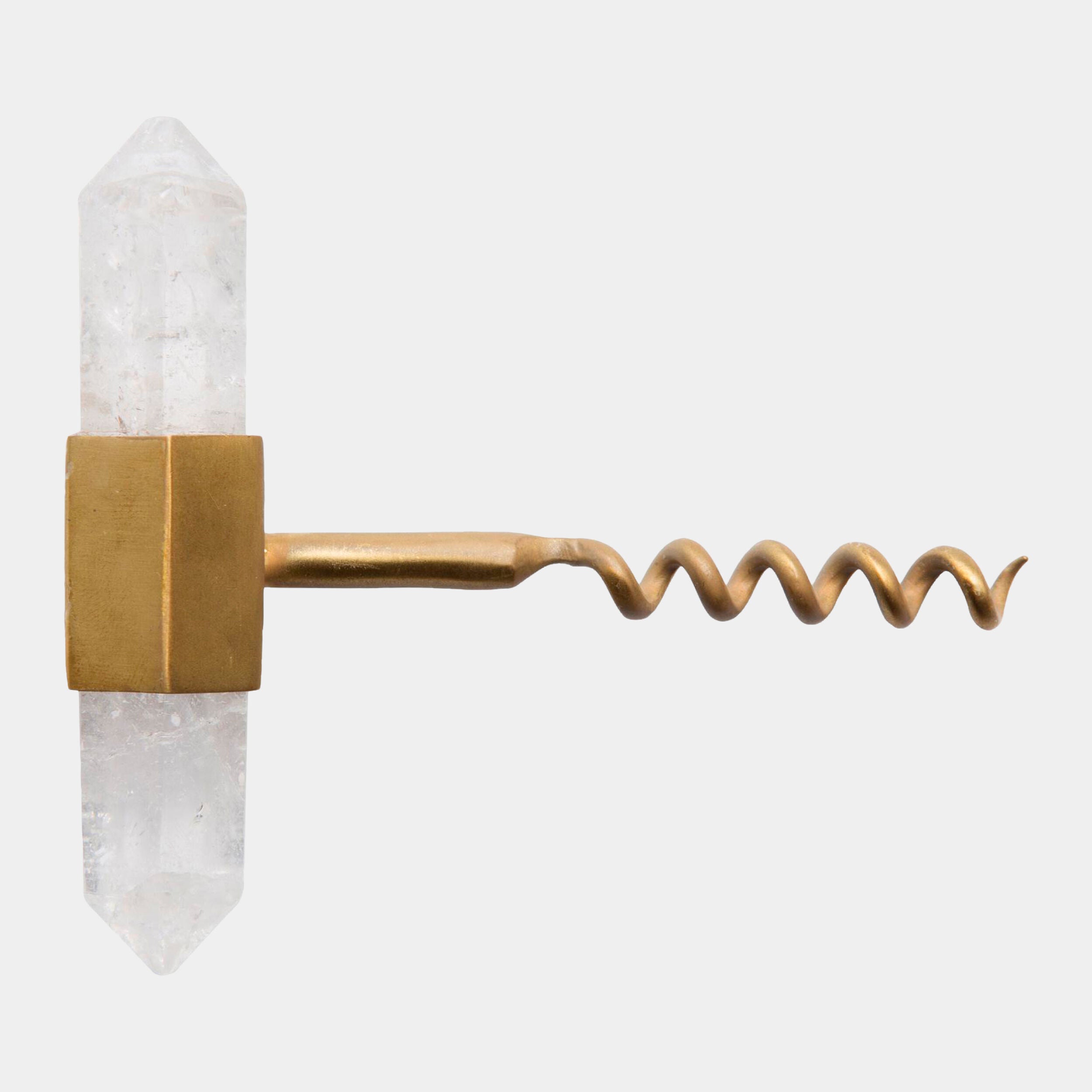 Emporium Home Crystal Corkscrew-Satin Brass