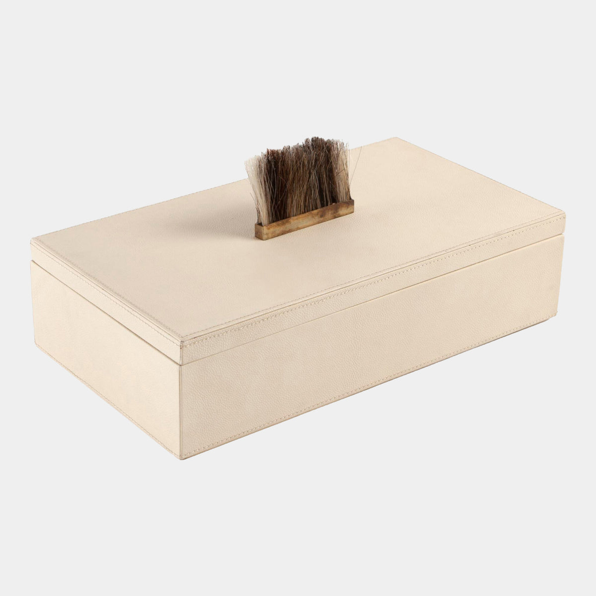 Harrington Box-Ivory Leather