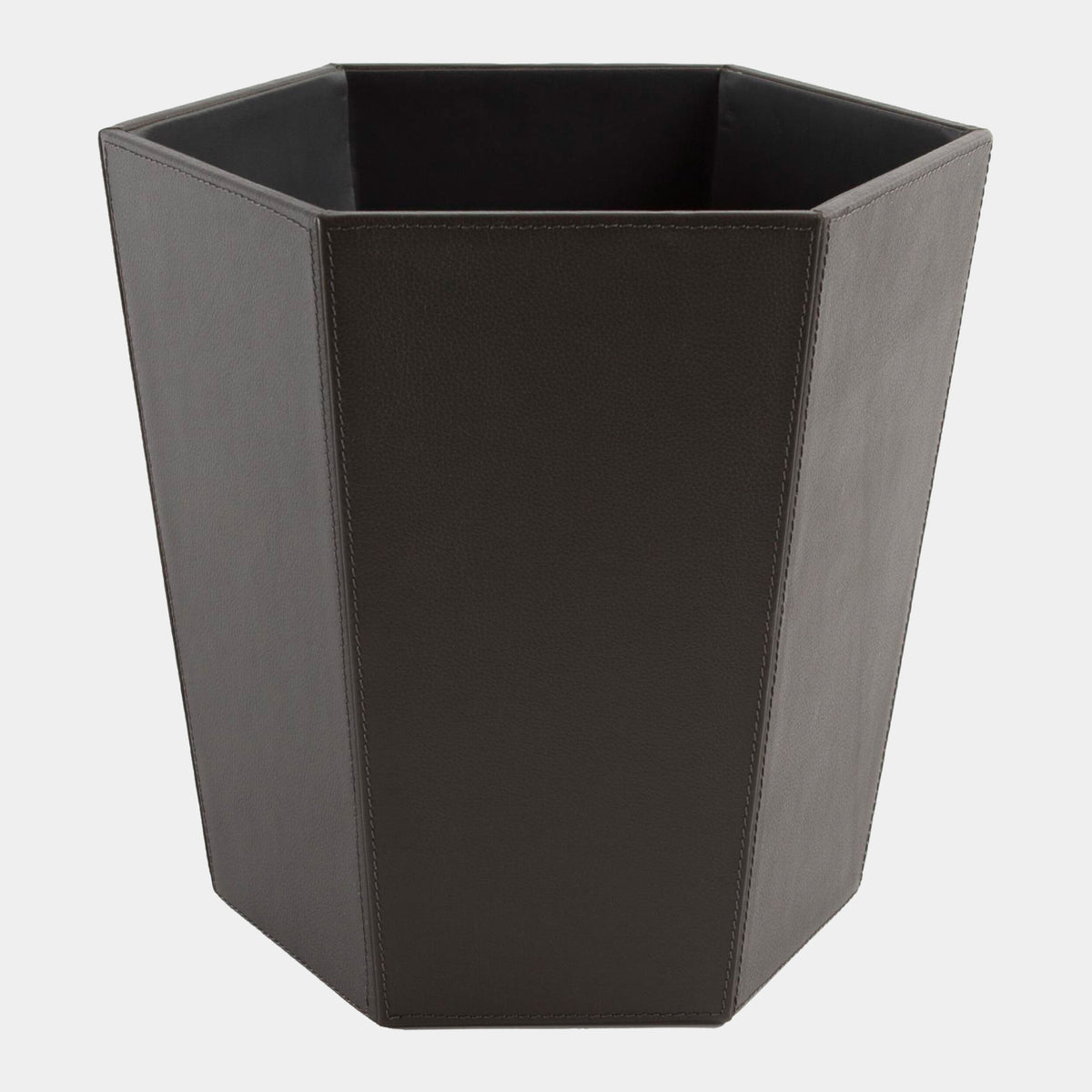Tiffany Wastebasket-Graphite Leather