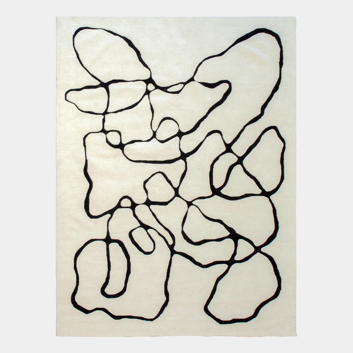 Zoned Rug-Ivory/Black