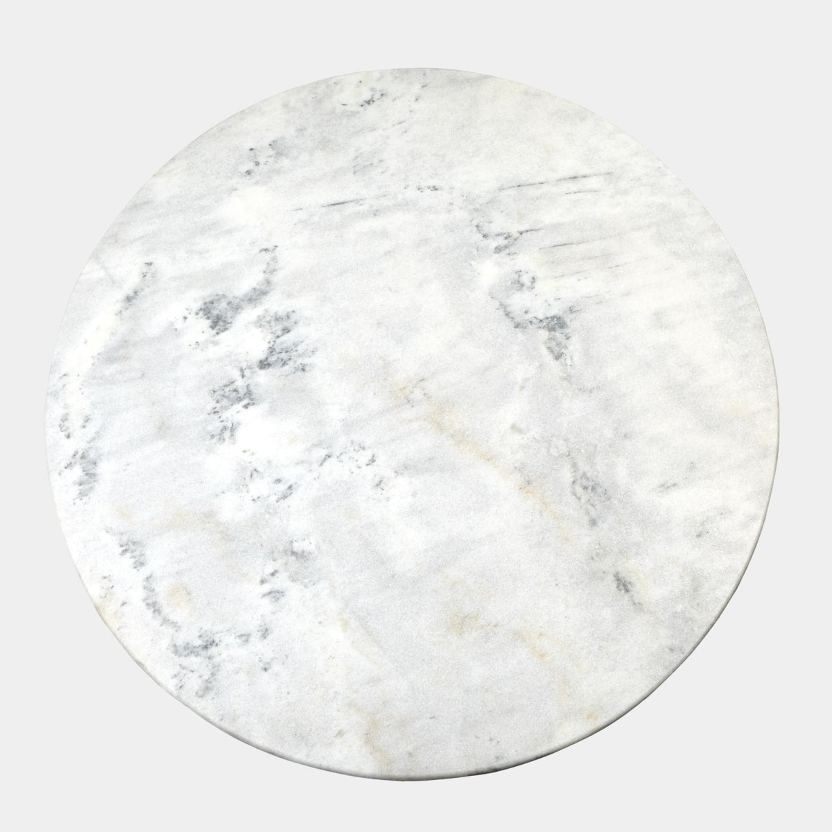 Landry Flute Table-48 Marble Top-34 White Base