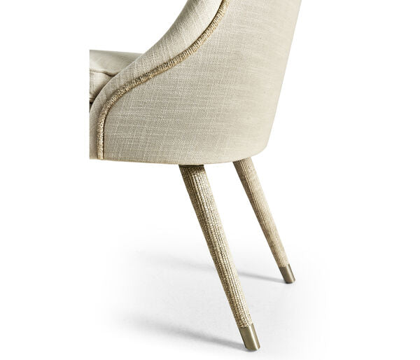 Shoal Linen & Grasscloth Host Chair