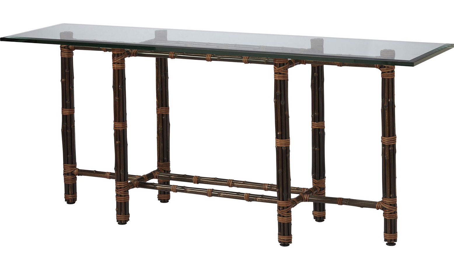 Console Table with Six Legs in Black Bamboo – Consoles by Baker Furniture | Sutter & Vale