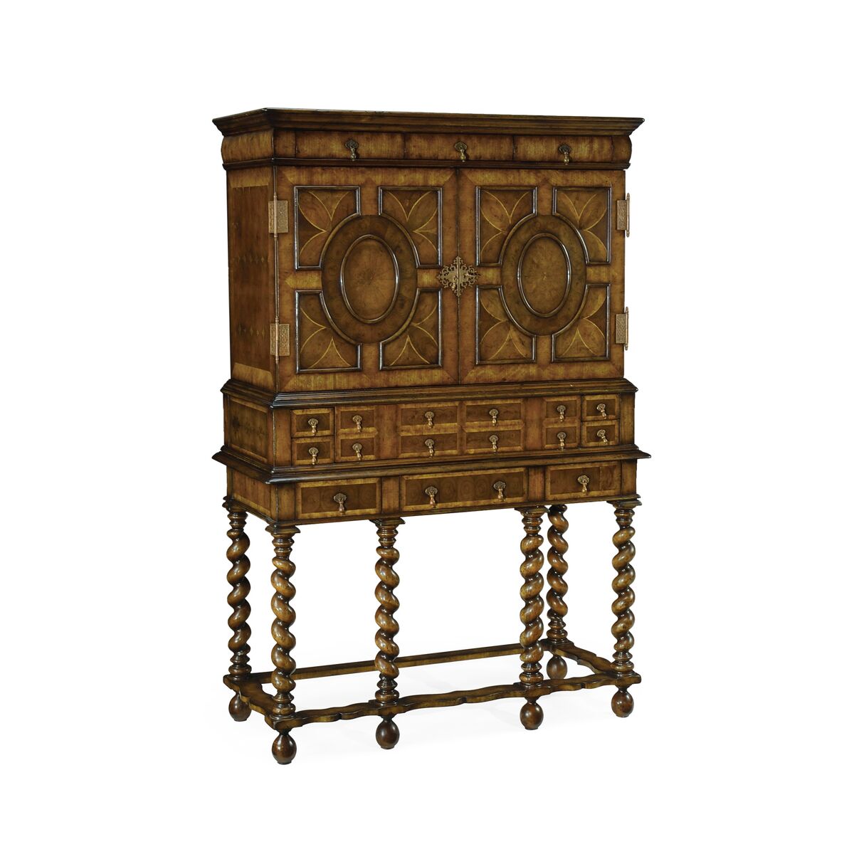 William&Mary Walnut&Oyster Drink Cabinet ( 492582-WAL )