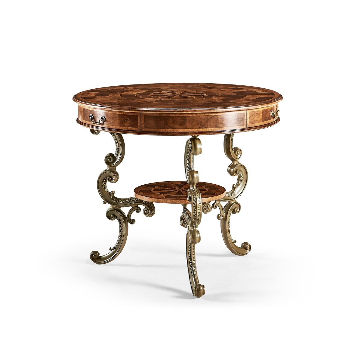 Oyster Round Table on Brass Base ( 492096-WAL )